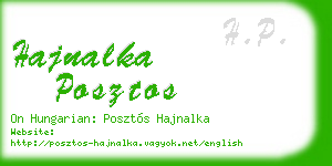 hajnalka posztos business card